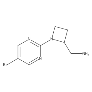 [1-(5-Bromopyrimidin-2-yl)azetidin-2-yl]methanamine Structure