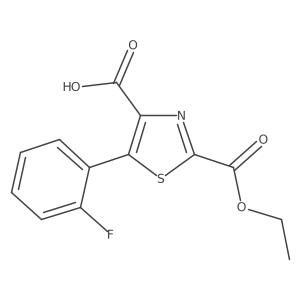 2-(Ethoxycarbonyl)-5-(2-fluorophenyl)-1,3-thiazole-4-carboxylic acid Structure