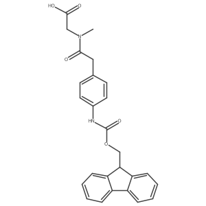 2-{2-[4-({[(9H-fluoren-9-yl)methoxy]carbonyl}amino)phenyl]-N-methylacetamido}acetic acid Structure