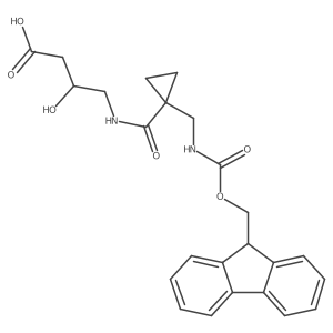 4-({1-[({[(9H-fluoren-9-yl)methoxy]carbonyl}amino)methyl]cyclopropyl}formamido)-3-hydroxybutanoic acid Structure