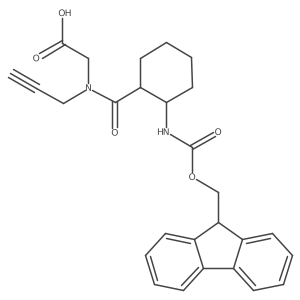2-{1-[2-({[(9H-fluoren-9-yl)methoxy]carbonyl}amino)cyclohexyl]-N-(prop-2-yn-1-yl)formamido}acetic acid Structure