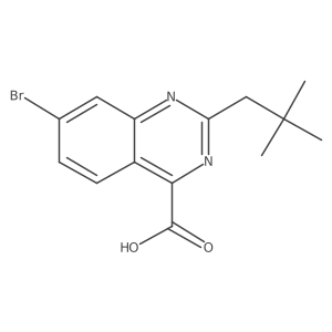 7-Bromo-2-(2,2-dimethylpropyl)quinazoline-4-carboxylic acid Structure