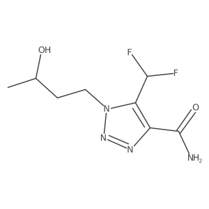 5-(difluoromethyl)-1-(3-hydroxybutyl)-1H-1,2,3-triazole-4-carboxamide结构式