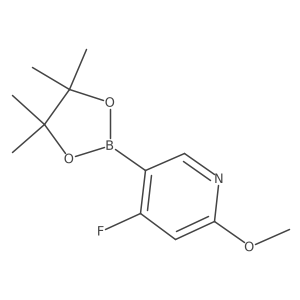 4-Fluoro-2-methoxy-5-(4,4,5,5-tetramethyl-1,3,2-dioxaborolan-2-yl)pyridine结构式