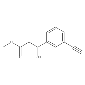 methyl (3S)-3-(3-ethynylphenyl)-3-hydroxypropanoate结构式