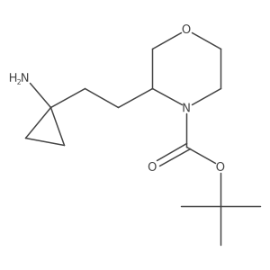 Tert-butyl 3-[2-(1-aminocyclopropyl)ethyl]morpholine-4-carboxylate结构式