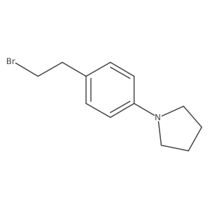 1-[4-(2-Bromoethyl)phenyl]pyrrolidine结构式