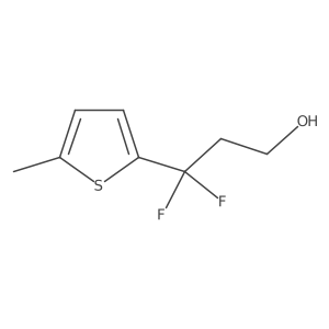3,3-Difluoro-3-(5-methylthiophen-2-yl)propan-1-ol结构式