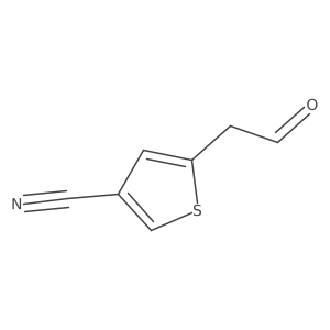 5-(2-Oxoethyl)thiophene-3-carbonitrile结构式