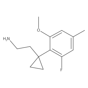 2-[1-(2-Fluoro-6-methoxy-4-methylphenyl)cyclopropyl]ethan-1-amine结构式