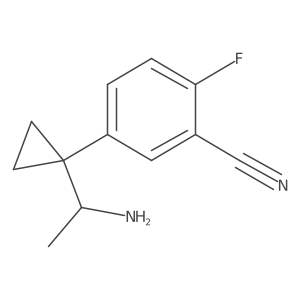 5-[1-(1-Aminoethyl)cyclopropyl]-2-fluorobenzonitrile Structure