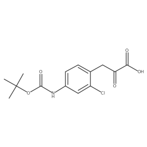 3-(4-{[(Tert-butoxy)carbonyl]amino}-2-chlorophenyl)-2-oxopropanoic acid结构式