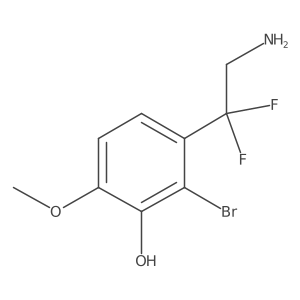 3-(2-Amino-1,1-difluoroethyl)-2-bromo-6-methoxyphenol Structure