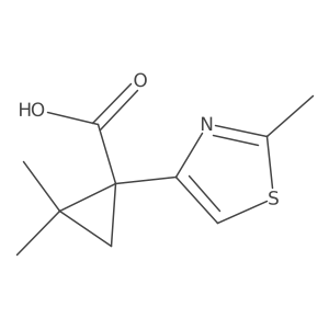 2,2-Dimethyl-1-(2-methyl-1,3-thiazol-4-yl)cyclopropane-1-carboxylic acid Structure