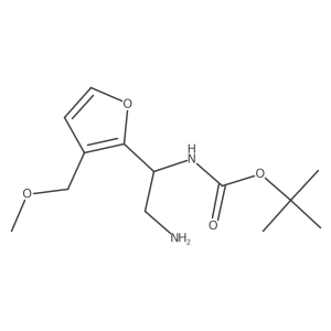 tert-butyl N-{2-amino-1-[3-(methoxymethyl)furan-2-yl]ethyl}carbamate Structure