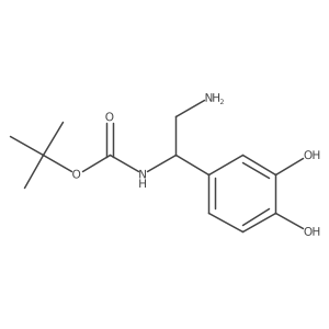 tert-butyl N-[2-amino-1-(3,4-dihydroxyphenyl)ethyl]carbamate Structure