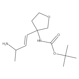 tert-butyl N-[3-(3-aminobut-1-en-1-yl)oxolan-3-yl]carbamate结构式