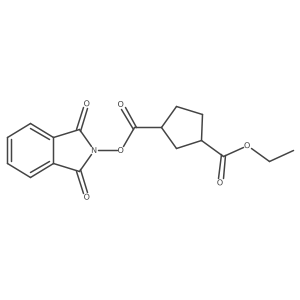 rac-1-(1,3-dioxo-2,3-dihydro-1H-isoindol-2-yl) 3-ethyl (1R,3S)-cyclopentane-1,3-dicarboxylate结构式