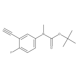 (3-Ethynyl-4-fluoro-phenyl)-methyl-carbamic acid tert-butyl ester Structure
