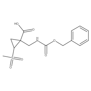 1-({[(Benzyloxy)carbonyl]amino}methyl)-2-methanesulfonylcyclopropane-1-carboxylic acid Structure