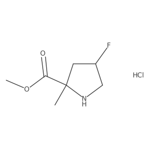 Methyl (2S,4R)-4-fluoro-2-methylpyrrolidine-2-carboxylate hydrochloride Structure
