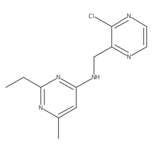 N-[(3-chloropyrazin-2-yl)methyl]-2-ethyl-6-methylpyrimidin-4-amine Structure