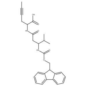 2-[(3S)-3-({[(9H-fluoren-9-yl)methoxy]carbonyl}amino)-4-methylpentanamido]hex-4-ynoic acid结构式