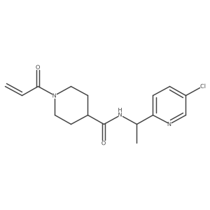 N-[(1R)-1-(5-chloropyridin-2-yl)ethyl]-1-(prop-2-enoyl)piperidine-4-carboxamide Structure