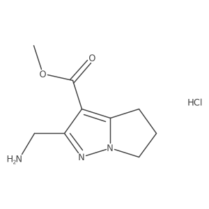 methyl2-(aminomethyl)-4H,5H,6H-pyrrolo[1,2-b]pyrazole-3-carboxylatehydrochloride结构式