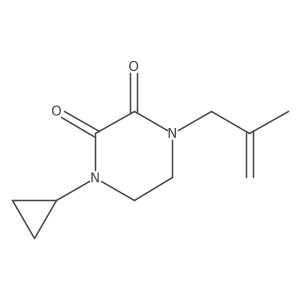 1-Cyclopropyl-4-(2-methylprop-2-enyl)piperazine-2,3-dione Structure