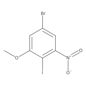 5-Bromo-2-iodo-1-methoxy-3-nitrobenzene结构式