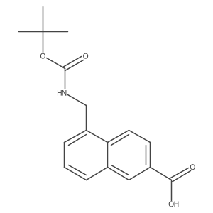 5-({[(Tert-butoxy)carbonyl]amino}methyl)naphthalene-2-carboxylic acid Structure