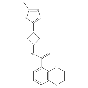 N-[1-(5-Methyl-1,3,4-thiadiazol-2-yl)azetidin-3-yl]-2,3-dihydro-1,4-benzodioxine-5-carboxamide结构式