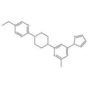 4-[4-(5-ethylpyrimidin-2-yl)piperazin-1-yl]-2-methyl-6-(1H-pyrazol-1-yl)pyrimidine Structure