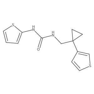 1-(Thiophen-2-yl)-3-{[1-(thiophen-3-yl)cyclopropyl]methyl}urea Structure
