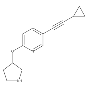5-(2-Cyclopropylethynyl)-2-(pyrrolidin-3-yloxy)pyridine Structure