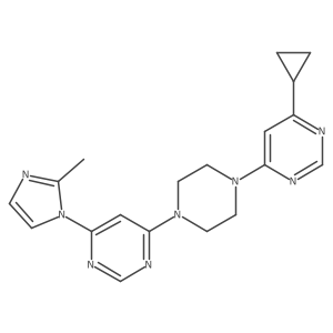 4-[4-(6-cyclopropylpyrimidin-4-yl)piperazin-1-yl]-6-(2-methyl-1H-imidazol-1-yl)pyrimidine Structure