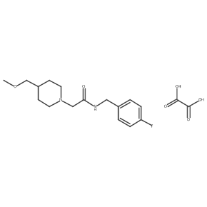 N-[(4-fluorophenyl)methyl]-2-[4-(methoxymethyl)piperidin-1-yl]acetamide; oxalic acid Structure