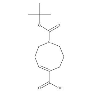 (5E)-1-[(2-Methylpropan-2-yl)oxycarbonyl]-3,4,7,8-tetrahydro-2H-azocine-5-carboxylic acid结构式