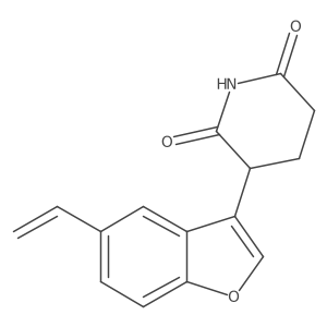 3-(5-Vinylbenzofuran-3-yl)piperidine-2,6-dione结构式