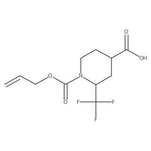 rac-(2R,4S)-1-[(prop-2-en-1-yloxy)carbonyl]-2-(trifluoromethyl)piperidine-4-carboxylic acid Structure