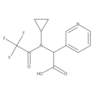 2-(N-cyclopropyl-2,2,2-trifluoroacetamido)-2-(pyridin-3-yl)acetic acid Structure