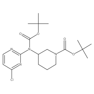 Tert-butyl 3-{[(tert-butoxy)carbonyl](4-chloropyrimidin-2-yl)amino}piperidine-1-carboxylate Structure