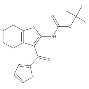tert-butyl N-[3-(thiophene-2-carbonyl)-4,5,6,7-tetrahydro-1-benzothiophen-2-yl]carbamate Structure