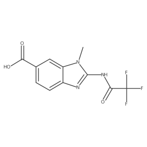 1-methyl-2-(2,2,2-trifluoroacetamido)-1H-1,3-benzodiazole-6-carboxylic acid结构式