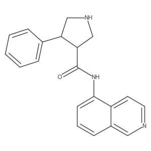 (3R,4S)-N-(Isoquinolin-5-yl)-4-phenylpyrrolidine-3-carboxamide结构式