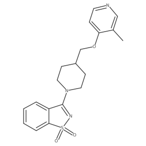 3-[4-[(3-Methylpyridin-4-yl)oxymethyl]piperidin-1-yl]-1,2-benzothiazole 1,1-dioxide结构式