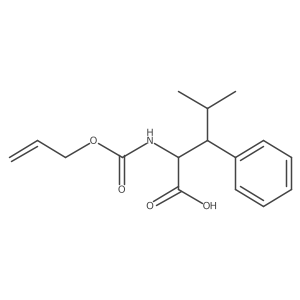 4-Methyl-3-phenyl-2-{[(prop-2-en-1-yloxy)carbonyl]amino}pentanoic acid结构式