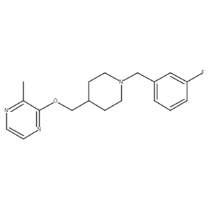 2-({1-[(3-Fluorophenyl)methyl]piperidin-4-yl}methoxy)-3-methylpyrazine Structure