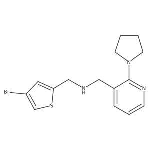 [(4-Bromothiophen-2-yl)methyl]({[2-(pyrrolidin-1-yl)pyridin-3-yl]methyl})amine Structure